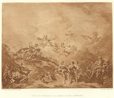 Apolo Preside la Danza y las Canciones de Francois (after) Boucher