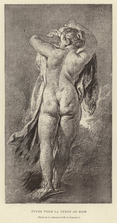 Estudio para la Venus en el baño de Francois (after) Boucher