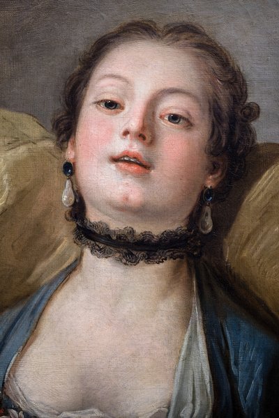 Cabeza de una joven llamada La Voluptueuse de Francois (after) Boucher
