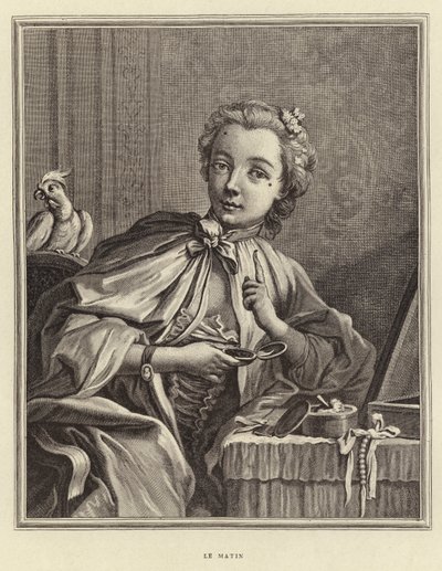 La mañana (grabado) de Francois (after) Boucher