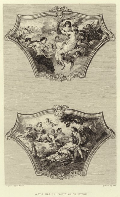 Motivo tomado de la historia de Psique (grabado) de Francois (after) Boucher