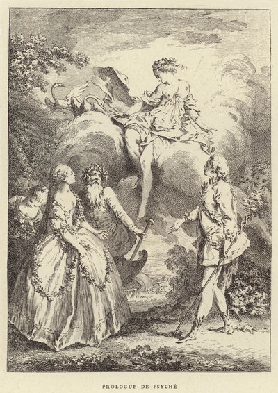 Prólogo de Psique (grabado) de Francois (after) Boucher