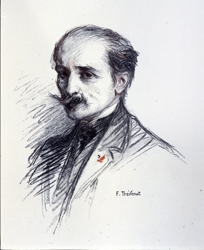 Retrato de Edmond Rostand. (1868-1918) Dibujo de Thévenot François (1856-1943). de Francois (after) Thevenot