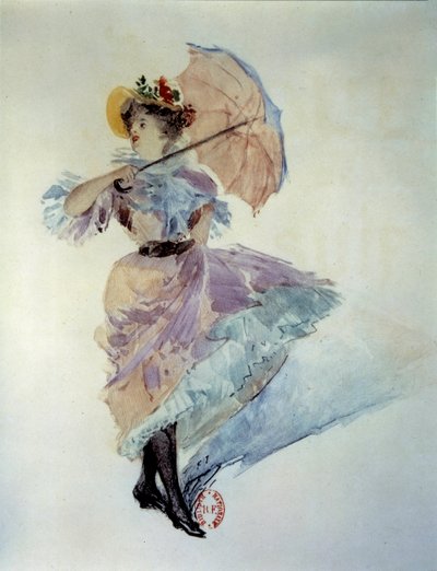 Acuarela para ilustrar la novela “Bola de sebo” de Guy de Maupassant de Francois (after) Thevenot