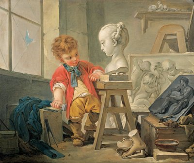 Una alegoría de la escultura de Francois (and studio) Boucher