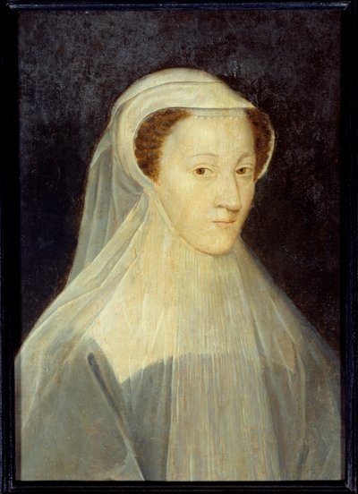 Retrato de María Estuardo (1542-1587), Reina de Francia y Reina de Escocia en traje de luto de Francois (workshop of) Clouet