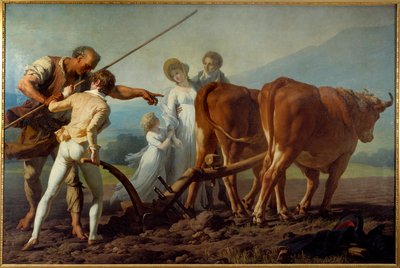 La lección de labranza de François André Vincent
