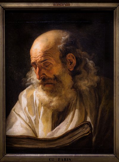 Viejo leyendo, hacia 1772-1773 (Óleo sobre lienzo) de François André Vincent