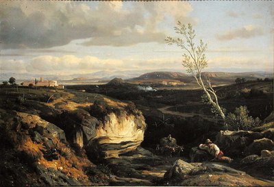 Paisaje italiano de Francois Antoine Leon Fleury