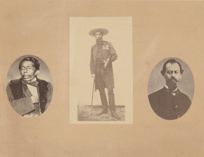 [General Tomás Mejía, Emperador Maximiliano, General Miramón], 1867 de Francois Aubert