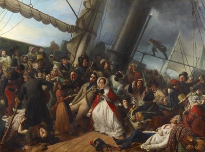 Mareo en una corbeta inglesa de François Auguste Biard