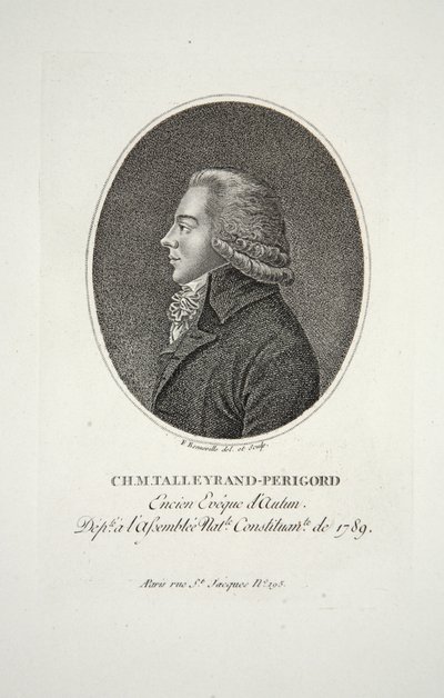 M. Talleyrand-Perigord, Antiguo Obispo de Autun, pub. 1791 de Francois Bonneville
