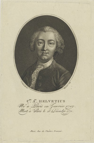 Retrato de Claude Adrien Helvétius de Francois Bonneville