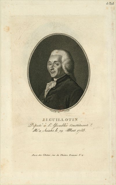 Retrato de Joseph-Ignace Guillotin de Francois Bonneville