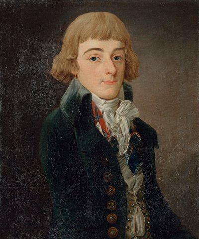 Retrato de Louis Antoine de Saint-Just de Francois Bonneville