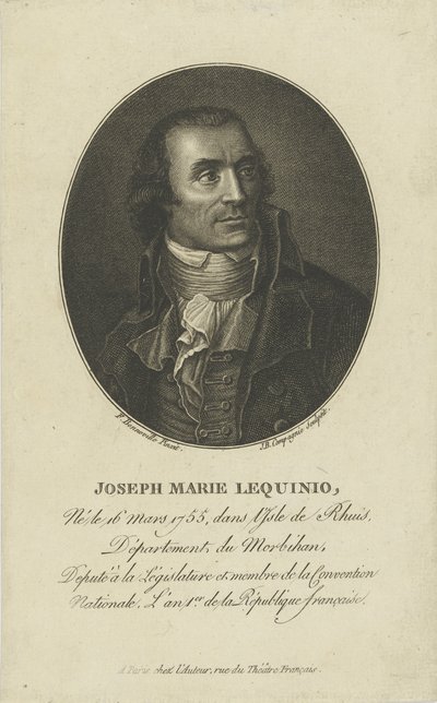 Retrato de Marie Joseph Lequinio 1755-1814, 1795-1799 de Francois Bonneville