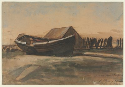 Boat on a Beach, Le Tréport de François Bonvin