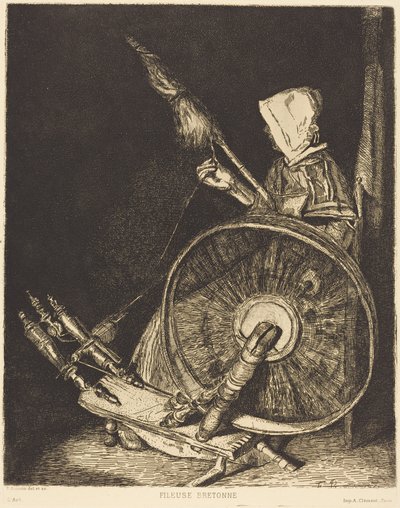 Hilandera bretona (Breton Spinner) de François Bonvin