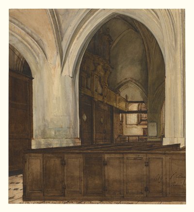 Interior de la abadía de Aramont de François Bonvin