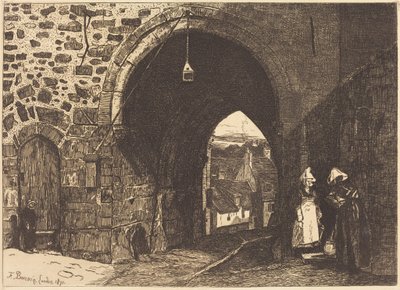 La puerta de Saint-Malo en Dinan de François Bonvin