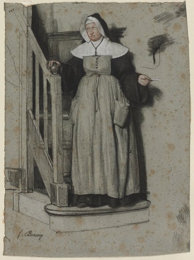The Letter of Admission, Interior of a Convent de François Bonvin