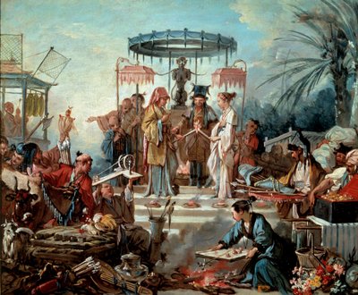Escena de boda china en la corte del emperador de China de François Boucher