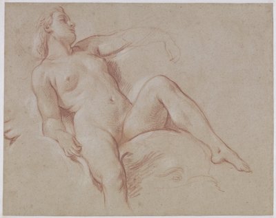 Desnudo Femenino en un Delfín de François Boucher