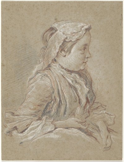 Joven con un gorro de encaje de François Boucher