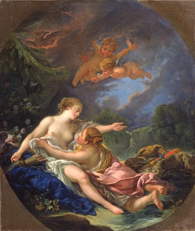 Júpiter y Calisto, circa 1766 de François Boucher