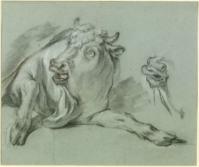 Toro recostado. Estudio basado en el cuadro «El rapto de Europa», del Museo del Louvre de París de François Boucher