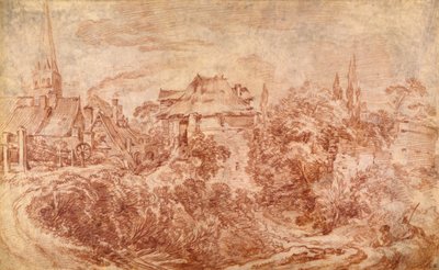 Paisaje con figuras de François Boucher