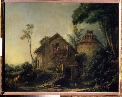 ""Le moulin a vent"" (El molino de viento) Pintura de Francois Boucher (1703-1770) 1752 Museo Pushkin de Moscú de François Boucher
