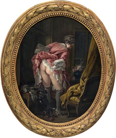 ""el ojo indiscreto"" Pintura de Francois Boucher (1703-1770) hacia 1742 Colección privada de François Boucher