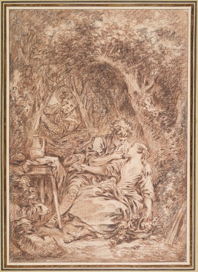 Amantes por sorpresa (Annette y Lubin) de François Boucher