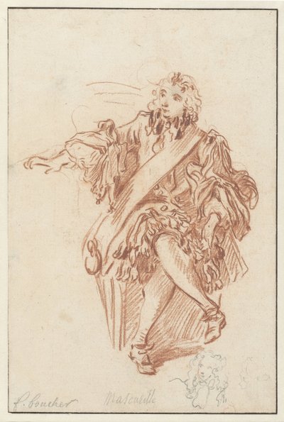 «Mascarille» sentado de François Boucher