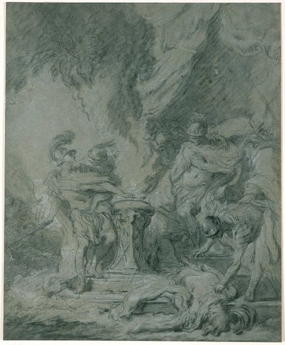 Mucio Escévola Poniendo Su Mano en el Fuego de François Boucher