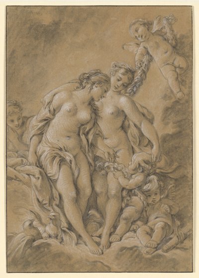 Ninfas y cupidos de François Boucher