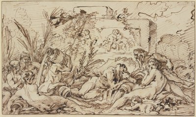 Ninfas y dioses fluviales de François Boucher