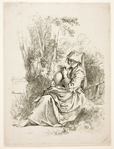 Campesina con jarra de François Boucher