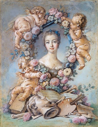 Retrato de la Marquesa de Pompadour (1721-1764) (Jeanne Antoinette Poisson, conocida como Madame de Pompadour de François Boucher