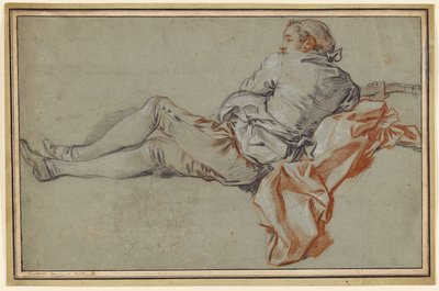 Figura masculina recostada de François Boucher
