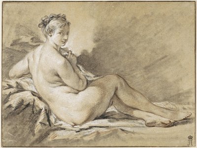 Estudio de un desnudo femenino - François Boucher (1703-1770) de François Boucher
