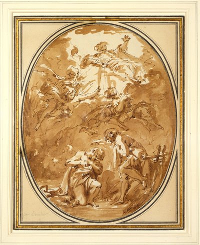 El bautismo de Cristo de François Boucher