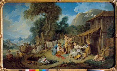 El descanso de los campesinos de François Boucher