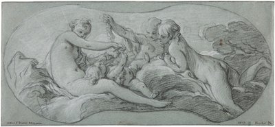 Las Tres Gracias jugando con Cupido de François Boucher