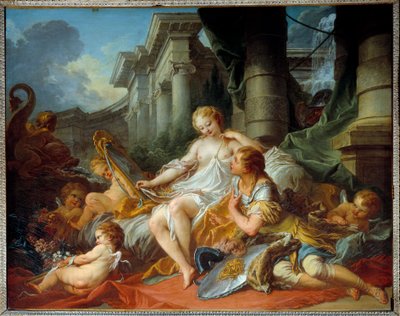 El amor de Renaud y Armide. Ilustración de una escena de “La Jerusalén liberada” de Torquato Tasso de François Boucher