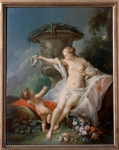 Venus y Cupido (óleo sobre lienzo) de François Boucher