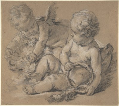 Puti alados con flores de François Boucher