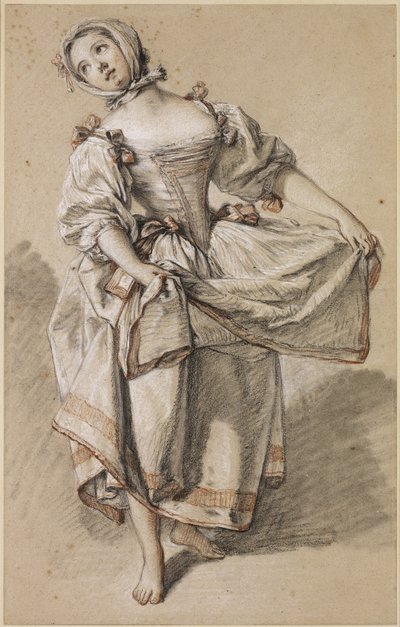 Joven campesina bailando, c. 1765-70 de François Boucher