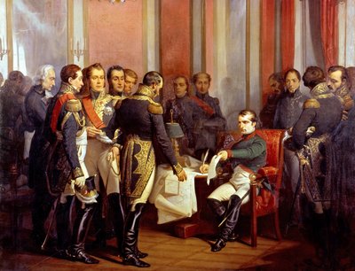 Abdicación del emperador francés Napoleón I el 6 de abril de Francois Bouchot